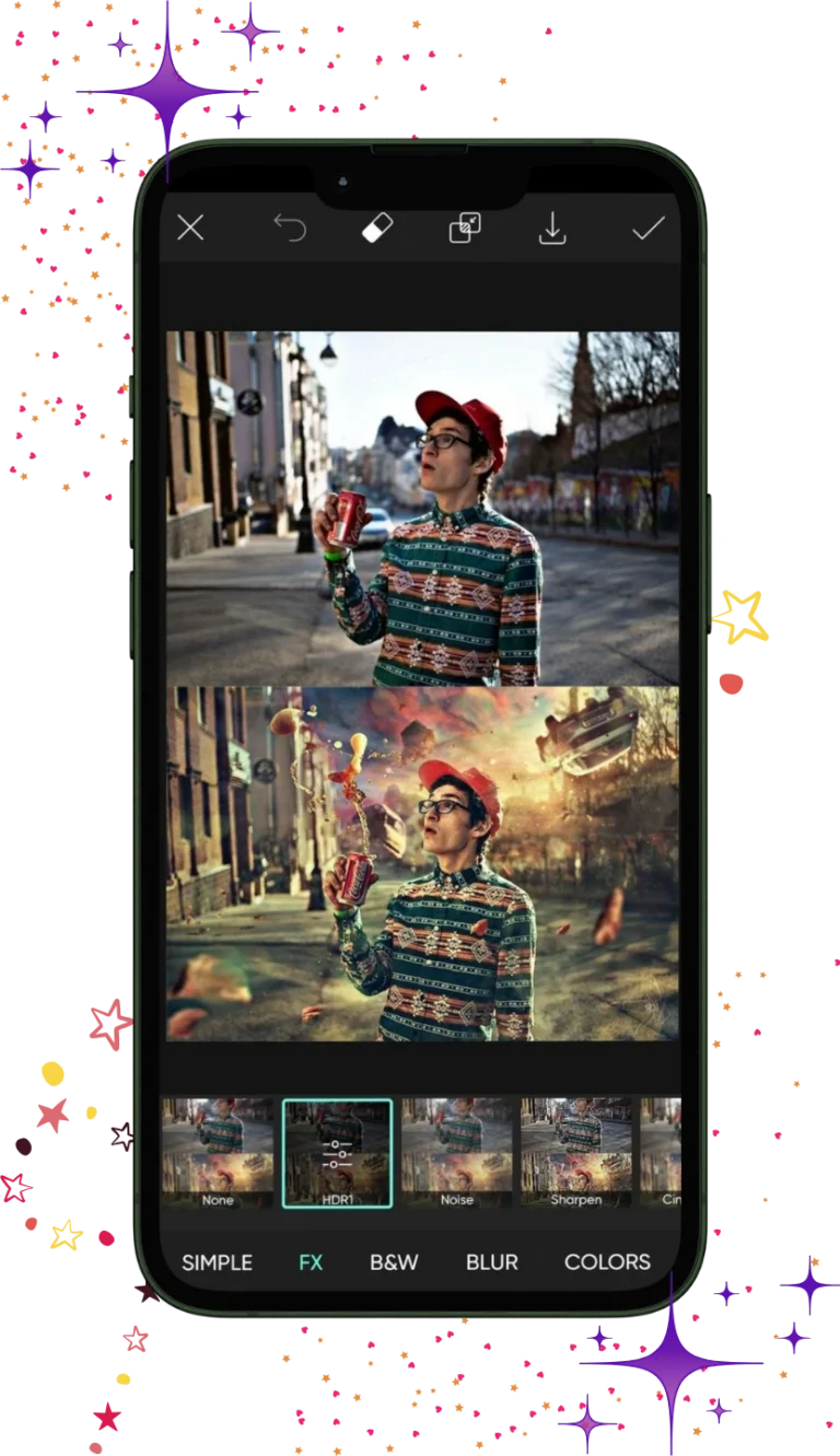 picsart mod apk slider